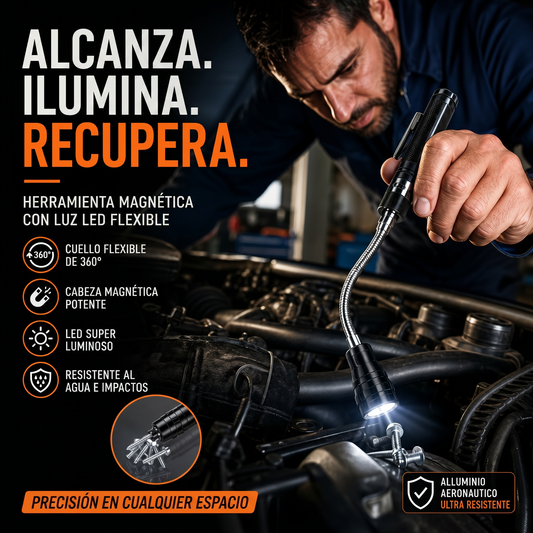 Linterna Telescópica Magnética Multifuncional