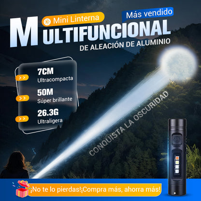 Mini linterna multifuncional de aleación de aluminio