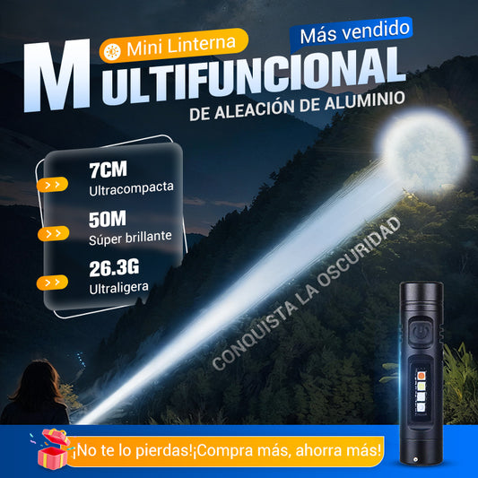 Mini linterna multifuncional de aleación de aluminio