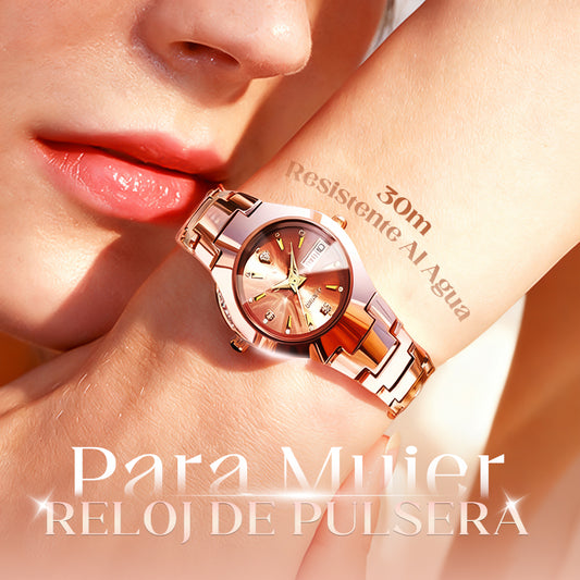 Reloj elegante e impermeable para mujer