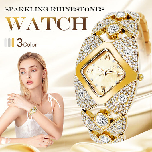 ⏳Oferta por Tiempo Limitado⌛ Reloj de Cuarzo para Mujer Estilo Retro con Estrases Brillantes
