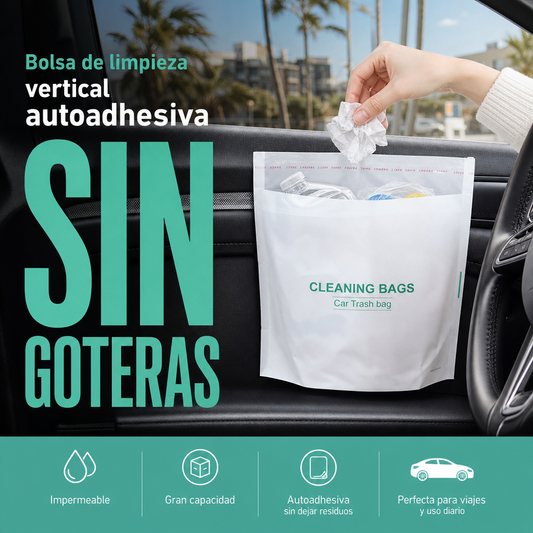 Bolsas autoadhesivas de limpieza para coches con base plana