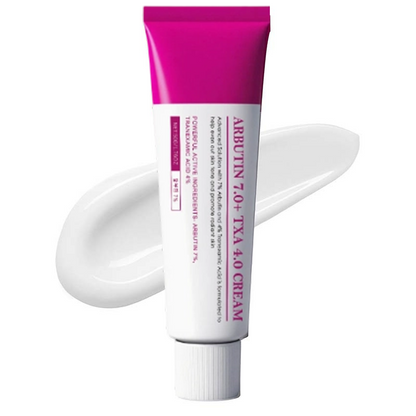 Crema con arbutina al 7% y ácido tranexámico al 4%