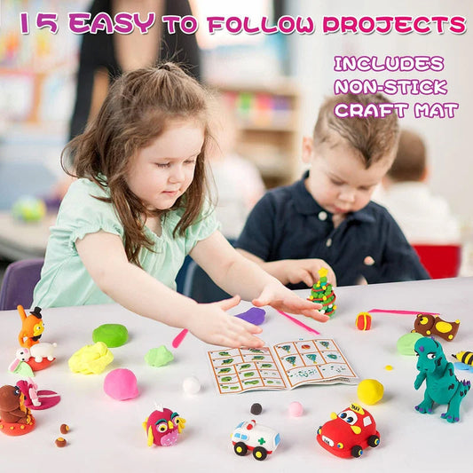 🎨 ¡COMPRA 2 Y LLÉVATE 1 GRATIS! 🎁 Arcilla ultraligera de 36 colores: segura, no tóxica y suave. Perfecta para la creatividad y los proyectos de manualidades de los niños. 🌈