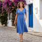 👗✨ ¡OFERTA 50% OFF! Vestido V Holgado de Mujer con Manga Corta – Corte Suelto, Cómodo y Elegante para Todos los Días 🌿💫
