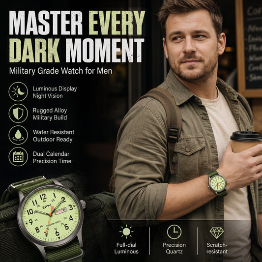 📢📢 ¡50% DE DESCUENTO! ⏰ Reloj de cuarzo para hombre con pantalla luminosa