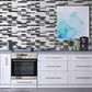 Pegatina de pared 3D autoadhesiva de azulejo de cristal