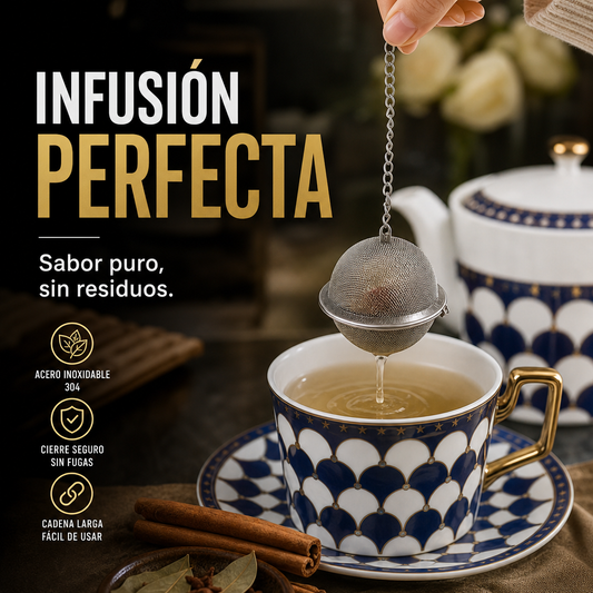 🍵✨ Filtro de Té y Especias 304 – Set de 3 Piezas, Acero Inoxidable de Grado Alimenticio, Sin Óxido y Fácil de Limpiar