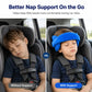 Soporte de Cabeza para Silla de Coche Infantil, Banda de Apoyo para Siesta Suave y Ajustable con Cojines Laterales Acolchados