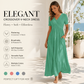 👗✨ ¡OFERTA 50% OFF! Vestido V Holgado de Mujer con Manga Corta – Corte Suelto, Cómodo y Elegante para Todos los Días 🌿💫