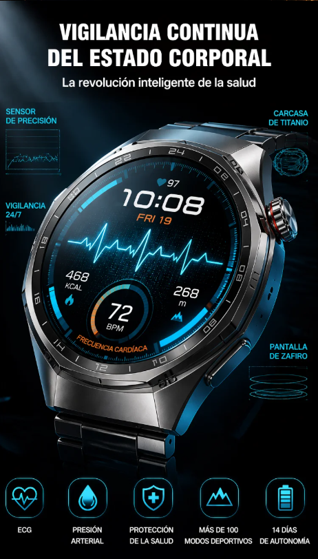 GT6pro reloj inteligente multifuncional con Bluetooth y llamadas