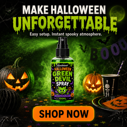 Spray de ambiente de demonio verde de Halloween