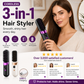 💇‍♀️🔥 Cepillo Alisador Inalámbrico 3 en 1: alisa, riza y desenreda – USB-C, 4 niveles – ¡cabello perfecto en cualquier lugar! ✨