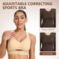 💕[Corrección de postura] Sujetador deportivo suave, transpirable y sin aros - Copa completa para mujer, copas moldeadas no extraíbles | Yoga, fitness, entrenamiento diario en beige