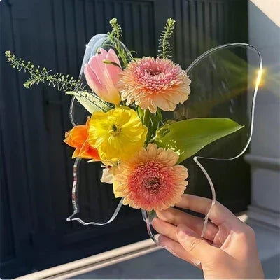 🔥 Jarrón decorativo transparente inspirado en una mariposa