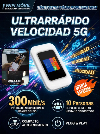 Wi-Fi portátil compatible con todas las redes.