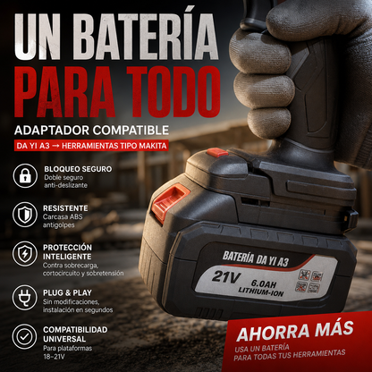 Adaptador Convertidor de Batería Litio 🔧