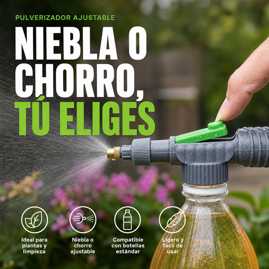 Manual Drink Bottle Sprayer with Adjustable Nozzle
