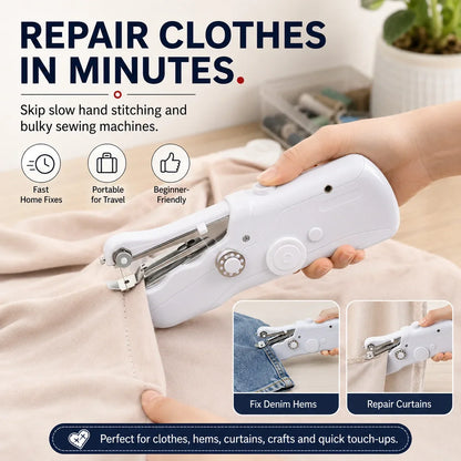 🔥OFERTA ESPECIAL: 50 % DE DESCUENTO🧵 Mini máquina de coser eléctrica: ¡ligera, portátil y fácil de usar! ✨