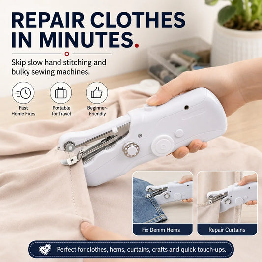 🔥OFERTA ESPECIAL: 50 % DE DESCUENTO🧵 Mini máquina de coser eléctrica: ¡ligera, portátil y fácil de usar! ✨