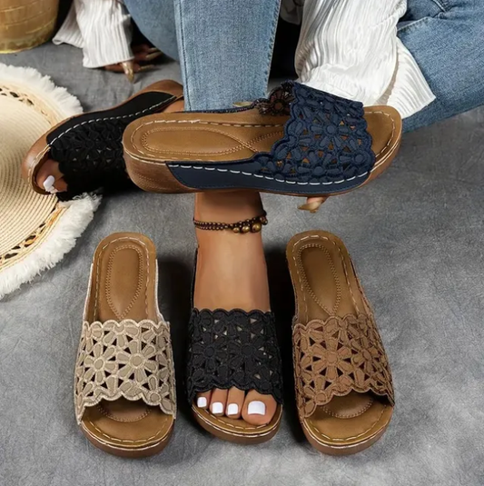 🥿 ¡50% DE DESCUENTO AHORA! 💐 Pantuflas transpirables para mujer: diseño ultrasuave, ligero, transpirable y antideslizante para estar en casa 🌿