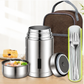🍲 ¡50% DE DESCUENTO AHORA! 🔥 Tarro para alimentos de acero inoxidable 316 – Aislamiento al vacío y a prueba de fugas – Imprescindible para cocinar con calor 🥄