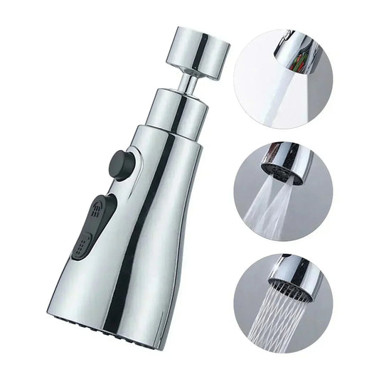 👍 Rotación de 360° – 3 funciones del cabezal rociador para el grifo de la cocina💦🦾