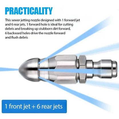 💥Potente boquilla para limpiar y desatascar tuberías