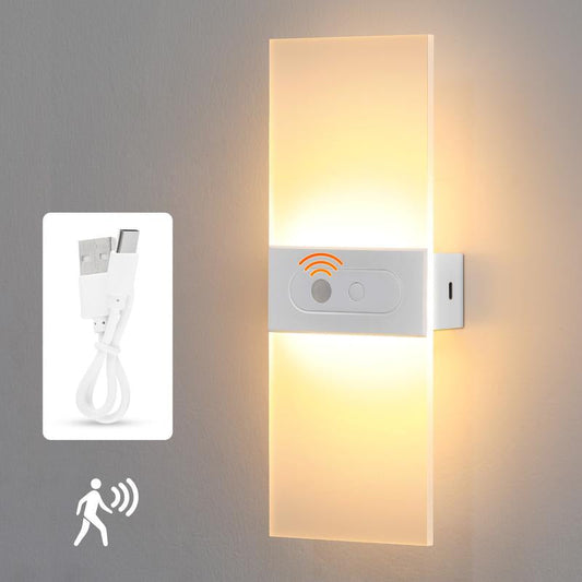 Aplique de pared recargable con sensor de movimiento
