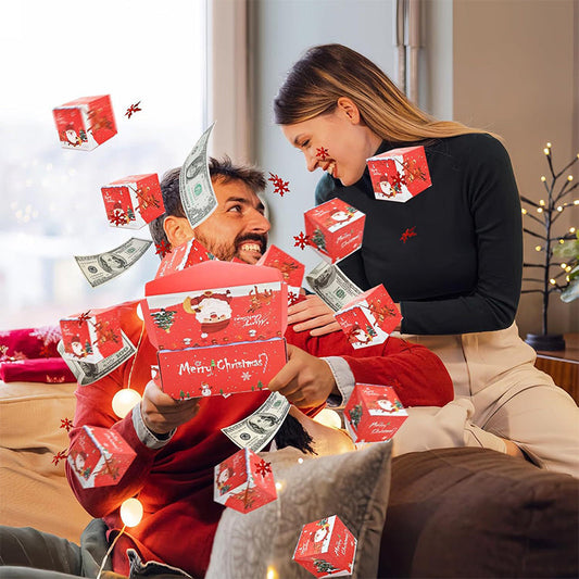 Caja de regalo de dinero sorpresa emergente explosiva