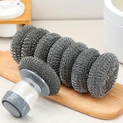 🎁Oferta especial 50 % de descuento⏳Dispensador de jabón para cocina con cepillo de mano