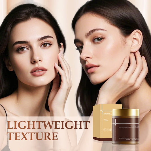 Crema facial hidratante y antiarrugas con astaxantina