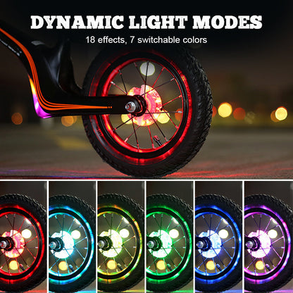 🌃🚴 ¡Compra 1 y llévate 1 gratis! Luces de llanta coloridas para bicicleta: para noches frescas y mayor seguridad 🎉💡