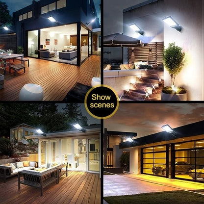 Nueva farola solar para alumbrado público con control remoto, luz de jardín de anochecer a amanecer, luz solar para exteriores con sensor de movimiento y control remoto, adecuada para patios, estacionamientos, garajes y calles.
