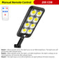 Nueva farola solar para alumbrado público con control remoto, luz de jardín de anochecer a amanecer, luz solar para exteriores con sensor de movimiento y control remoto, adecuada para patios, estacionamientos, garajes y calles.