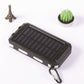 🔥Batería externa portátil de 10 000 mAh con energía solar, cargador solar con dos linternas LED, batería externa para viajes y acampadas.