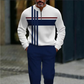 👕 Conjunto 2 Piezas Hombre Casual – Sudadera 1/4 Cierre, Estampado Gráfico, Corte Relajado, Tallas S-3XL