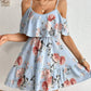 Vestido Boho para Mujer con Estampado Floral y Hombros Descubiertos