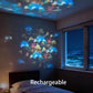 Proyector de Luz LED Giratorio y Dinámico – Calma y relajación para tu hogar. Las suaves luces en movimiento alivian las noches de inquietud. Perfecto para el dormitorio o la sala de estar. 🌙✨