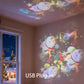 Proyector de Luz LED Giratorio y Dinámico – Calma y relajación para tu hogar. Las suaves luces en movimiento alivian las noches de inquietud. Perfecto para el dormitorio o la sala de estar. 🌙✨