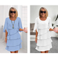 ⏰ Vestido con superposiciones y mangas con volantes | Elegancia femenina y desenfadada 🌸