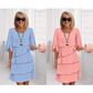 ⏰ Vestido con superposiciones y mangas con volantes | Elegancia femenina y desenfadada 🌸