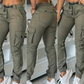 Pantalones jogger con múltiples bolsillos para muje