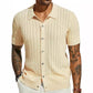 Camisa tejida de manga corta para hombre