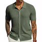 Camisa tejida de manga corta para hombre