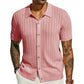 Camisa tejida de manga corta para hombre