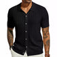 Camisa tejida de manga corta para hombre