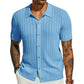 Camisa tejida de manga corta para hombre