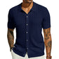 Camisa tejida de manga corta para hombre