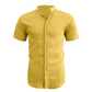 👔 ¡50% DE DESCUENTO POR TIEMPO LIMITADO! 🍂 Camisa de manga corta con cuello mao para hombre, ideal para el verano: transpirable, texturizada y de corte relajado 🏖️